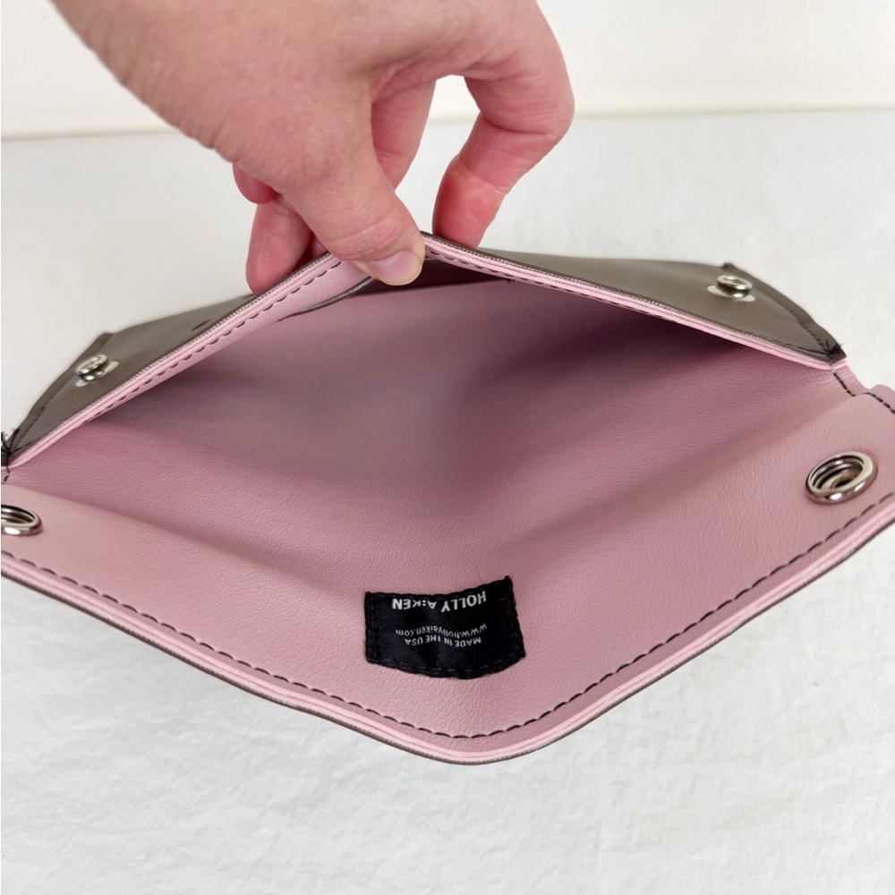 Holly Aiken Blast (Dots) Brown & Pink Clutch - Picture 8 of 11